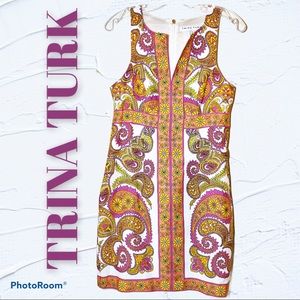 Trina Turk California Paisley Shift Dress, size 6,worn once
